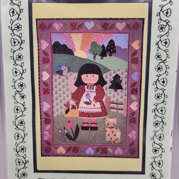 Cindy & Friends Pictorial Applique Quilt Pattern Machine or Hand 26 x 36 - Picture 3 of 4